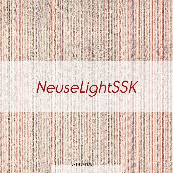 NeuseLightSSK example